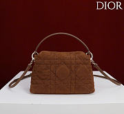 Kitlife Dior Adiorable Top Handle Mini Bag Brown Suede 22.5x13x9cm  - 6
