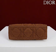 Kitlife Dior Adiorable Top Handle Mini Bag Brown Suede 22.5x13x9cm  - 5