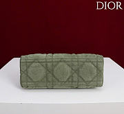 Kitlife Dior Adiorable Top Handle Mini Bag Green Suede 22.5x13x9cm  - 6