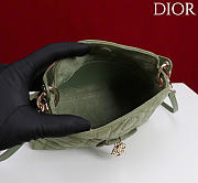 Kitlife Dior Adiorable Top Handle Mini Bag Green Suede 22.5x13x9cm  - 5