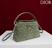 Kitlife Dior Adiorable Top Handle Mini Bag Green Suede 22.5x13x9cm  - 3
