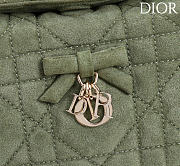 Kitlife Dior Adiorable Top Handle Mini Bag Green Suede 22.5x13x9cm  - 2