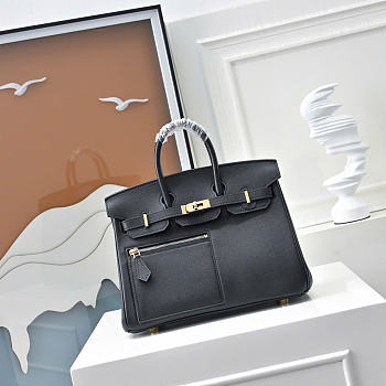 Kitlife Hermes Swift Colormatic Birkin Bag Black In 25 / 30 cm