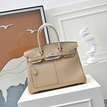Kitlife Hermes Swift Colormatic Birkin Bag Cream In 25 / 30 cm