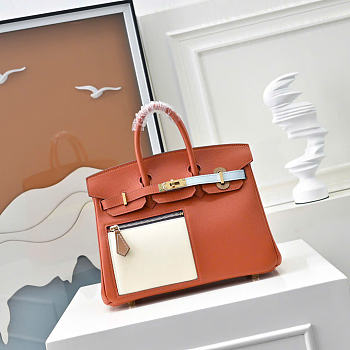 Kitlife Hermes Swift Colormatic Birkin Bag Orange & Multicolor In 25 / 30 cm 