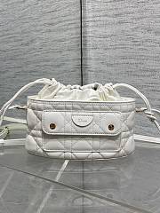 Kitlife Dior Caro Mini Bucket Bag White 20x22x5.5cm - 1