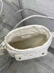 Kitlife Dior Caro Mini Bucket Bag White 20x22x5.5cm - 2