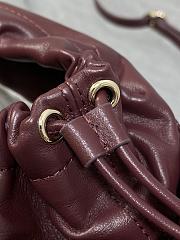 Kitlife Dior Caro Mini Bucket Bag Burgundy 20x22x5.5cm  - 3