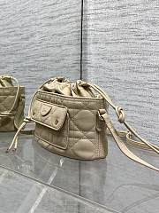 Kitlife Dior Caro Mini Bucket Bag Beige 20x22x5.5cm - 3