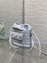 Kitlife Dior Caro Mini Bucket Bag Light Blue 20x22x5.5cm  - 2