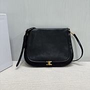 Kitlife Celine Soft Triomphe Besace Bag In Black Lambskin 32x2x26cm - 1