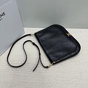 Kitlife Celine Soft Triomphe Besace Bag In Black Lambskin 32x2x26cm - 6