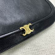 Kitlife Celine Soft Triomphe Besace Bag In Black Lambskin 32x2x26cm - 3