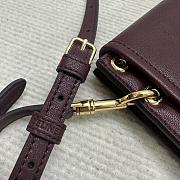 Kitlife Celine Soft Triomphe Besace Bag In Burgundy Lambskin 32x2x26cm  - 2