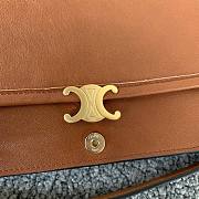 Kitlife Celine Soft Triomphe Besace Bag In Brown Lambskin 32x2x26cm  - 3