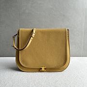 Kitlife Celine Soft Triomphe Besace Bag In Beige Suede 32x2x26cm  - 1