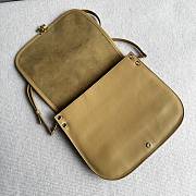 Kitlife Celine Soft Triomphe Besace Bag In Beige Suede 32x2x26cm  - 6
