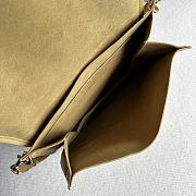 Kitlife Celine Soft Triomphe Besace Bag In Beige Suede 32x2x26cm  - 4
