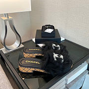 Kitlife Chanel 26A Fur Slides Black - 5