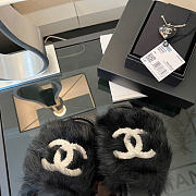 Kitlife Chanel 26A Fur Slides Black - 3