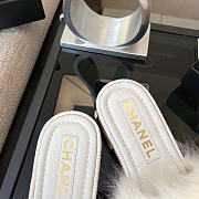 Kitlife Chanel 26A Fur Slides White - 6
