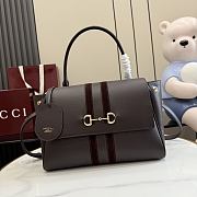 Kitife Gucci Paparazzo Medium Top Handle Bag  Dark Grey Soft Leather ‎875018 32x24x17cm  - 1