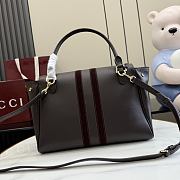 Kitife Gucci Paparazzo Medium Top Handle Bag  Dark Grey Soft Leather ‎875018 32x24x17cm  - 4