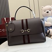Kitife Gucci Paparazzo Large Top Handle Bag Dark Grey Soft Leather ‎875019 37x29x13cm - 1