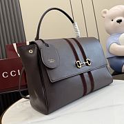 Kitife Gucci Paparazzo Large Top Handle Bag Dark Grey Soft Leather ‎875019 37x29x13cm - 5