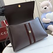 Kitife Gucci Paparazzo Large Top Handle Bag Dark Grey Soft Leather ‎875019 37x29x13cm - 4