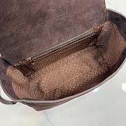 Kitife Gucci Paparazzo Medium Top Handle Bag Dark Brown Suede ‎875018 32x24x17cm  - 2