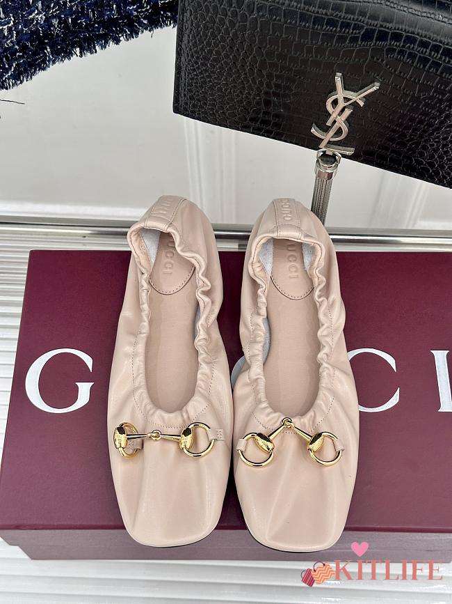 Kitlife Gucci Women's Prima Ballet Flat Shoes Light Pink  - 1