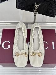 Kitlife Gucci Women's Prima Ballet Flat Shoes White - 1