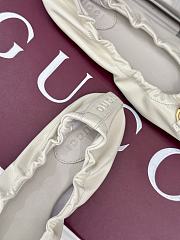 Kitlife Gucci Women's Prima Ballet Flat Shoes White - 4