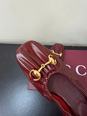 Kitlife Gucci Women's Prima Ballet Flat Shoes Burgundy - 5