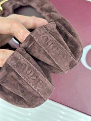 Kitlife Gucci Women's Prima Ballet Flat Shoes Dark Brown Suede - 3