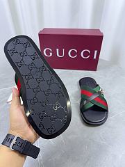 Kitlife Gucci Men Web Sandals with Interlocking GG Green & Red - 2