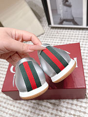 Kitlife Gucci Calf Leather Ballet Flat Shoes Silver - 2