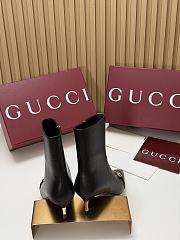 Kitlife Gucci Horsebit Ankle Boots Black with Gold-Tone Plated Stiletto Heels  - 4