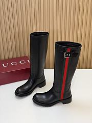 Kitlife Gucci Women's Biker Boot with Web Black - 1