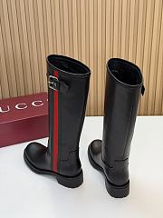 Kitlife Gucci Women's Biker Boot with Web Black - 6