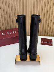 Kitlife Gucci Women's Biker Boot with Web Black - 5