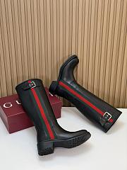 Kitlife Gucci Women's Biker Boot with Web Black - 4