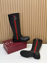 Kitlife Gucci Women's Biker Boot with Web Black - 2