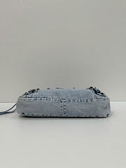 Kitlife Balenciaga Le City Bag in Light Blue Denim 30x20x10cm - 6