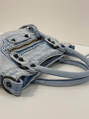 Kitlife Balenciaga Le City Bag in Light Blue Denim 30x20x10cm - 4