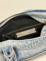 Kitlife Balenciaga Le City Bag in Light Blue Denim 30x20x10cm - 2