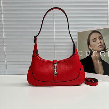 Kitlife Gucci Jackie Slim Small Shoulder Bag Red Leather 863137 28x16x3.5cm