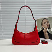 Kitlife Gucci Jackie Slim Small Shoulder Bag Red Leather 863137 28x16x3.5cm - 3