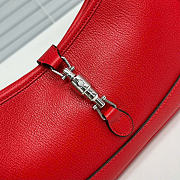 Kitlife Gucci Jackie Slim Small Shoulder Bag Red Leather 863137 28x16x3.5cm - 2